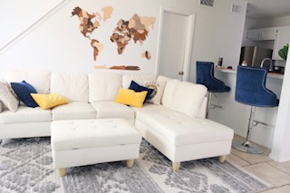 Furnished living room in Round Rock Texas short-term rental